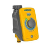 Hozelock Select Controller - 2220 water timer with a bright yellow plastic face, dark grey casing and rotary dial.
