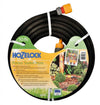 Hozelock Soaker Hose 10m, black porous hose coil with orange and grey connectors and a green-and-yellow label.