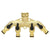 4-way brass hose manifold with shut-off valves