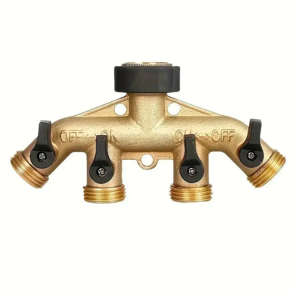 Garden Watering 1-In-4 Out Water Manifold for Irrigation.