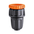 Claber Black and orange garden hose connector on a white background