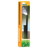 Hozelock Micro Support Stakes in black plastic, shown with a green connector and sprinkler spraying water on packaging.