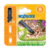 Hozelock 7031 garden fitting packaging with product and branding on an orange background