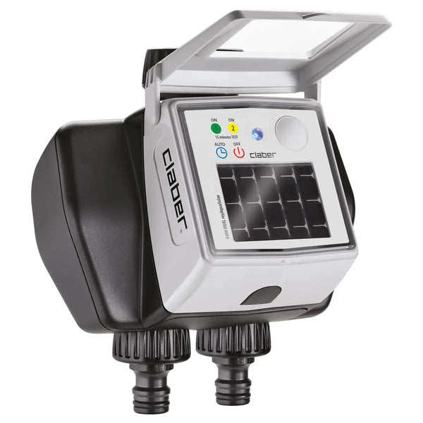 Claber Dual myAquaSolar Dual Outlet - 8498 Bluetooth Controlled - Garden Watering