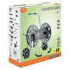 Box packaging of Claber Metal Gemini reel on a white background