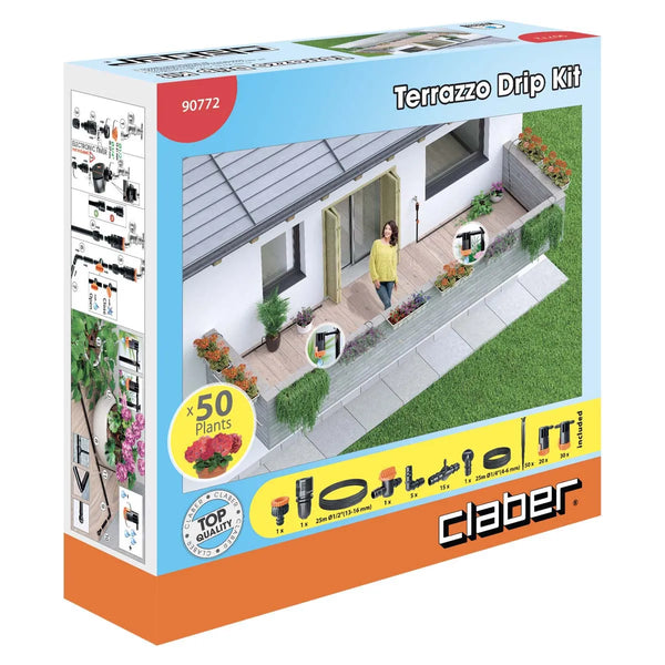 Claber Terrazzo Drip Kit 90772 - Suitable for up to 50 Plants