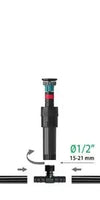 Technical diagram of a popup sprinkler with measurement details on a white background