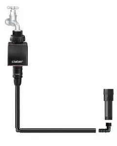 Claber timer system on a white background with a popup sprinkler