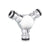 Claber Y-shaped plumbing fitting on a white background