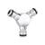 Claber Y-shaped plumbing fitting on a white background