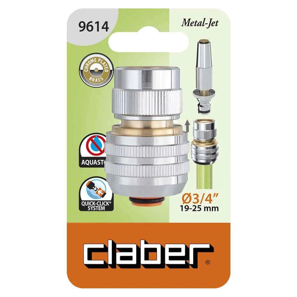 Claber Quick Connect Autostop 3/4" Hose Connector - 9614
