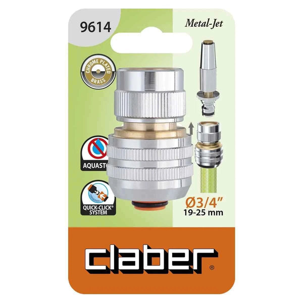 Claber Quick Connect Autostop 3/4" Hose Connector - 9614