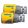 Two Hozelock 2050 connectors on a white background