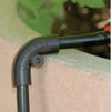 irrigation micro hose clip over garden pot