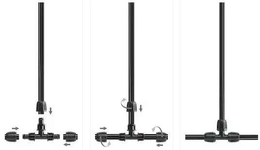 how to connect anti-leak irrigation fitting diagram