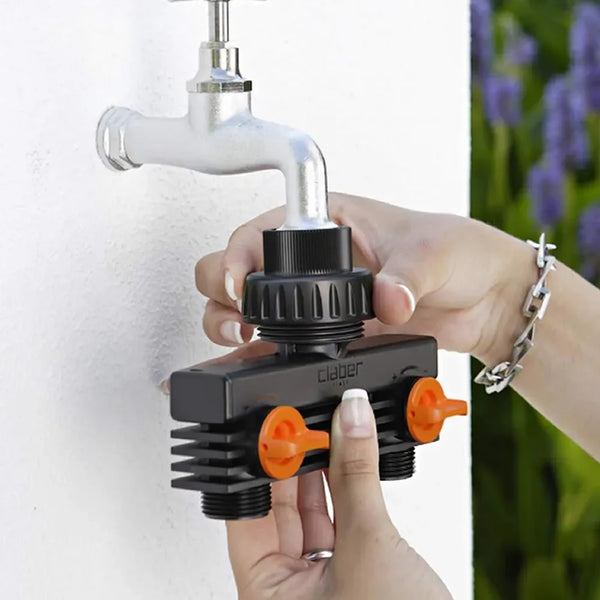 Claber tap splitter on garden tap