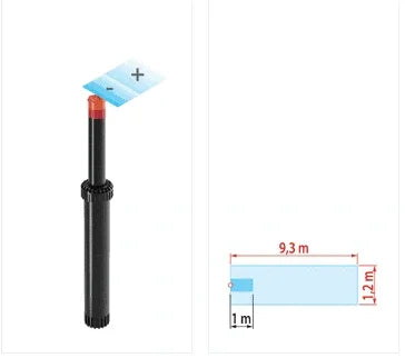 Claber 90121 End Strip Pop-Up Sprinkler: Low Flow 4".