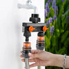 Claber 2-Way Tap Manifold: Independent Shut-Off Valves.