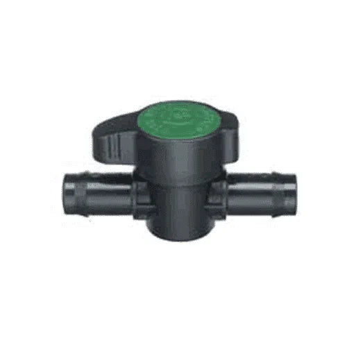 Irrigation flow control black and green on white background