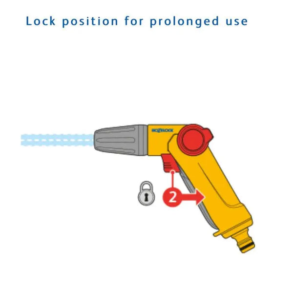 Hozelock 2675 Spray Gun Patterns and Lock Feature