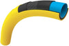 Yellow and black garden hose cut away