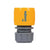 Hose connector Hozelock Hose Connector 2166 with a bright yellow plastic body, grey ribbed plastic grip, and threaded fitting.