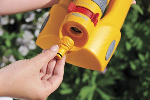 Hozelock 2289 being inserted into sprinkler