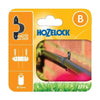 Hozelock Saddle Clamps Irrigation Pipe, 12 black plastic clips for 13 mm tubing in orange packaging.