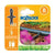 Hozelock 4mm Straight Connectors, twelve black plastic barbed fittings shown on orange packaging with hose diagrams.