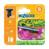 Hozelock Blanking Plugs, black plastic irrigation fittings with mushroom-shaped heads, shown in a pack of 10.