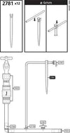 Hozelock 2781 4mm Micro Tube Stakes - Secure Irrigation Pipe