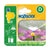 Hozelock Adjustable Spray Jets in yellow plastic, with blue fittings, packaged as a set of three for 180-degree watering.