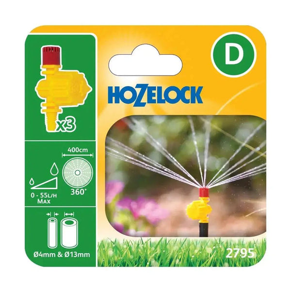 Hozelock 2795 360 degree microjet packaging