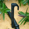 Hozelock Hose Stakes black plastic hose support stake with curved hook and textured top