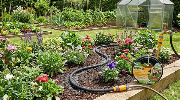 Hozelock 2761 oaker Hose in Raised Garden Bed