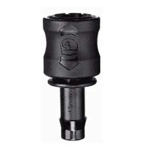 Hozelock style click adapter for connecting irrigation hose