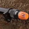 Irrigation end stop with flush capability in ground