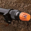 Irrigation end stop with flush capability in ground