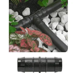 Double barb irrigation system joiner and tee connector