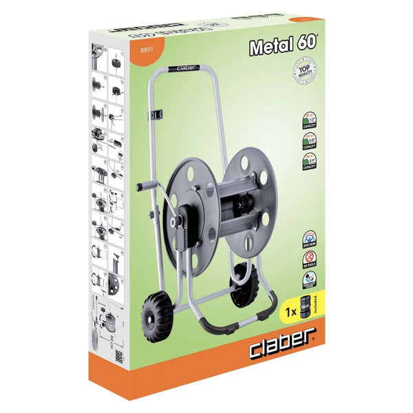 Cleaver Metal 60 hose reel packaging on a white background