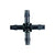 Micro irrigation hose cross connect or white background