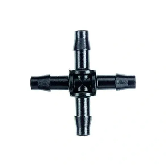 Micro irrigation hose cross connect or white background