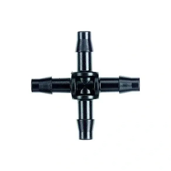 Micro irrigation hose cross connect or white background