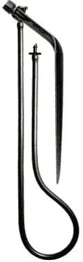 pot watering stake with micro supply hose attached