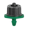 Black and green dripper head on a white background