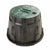 Rainbird 10" Green and gray irrigation valve cover on a white background