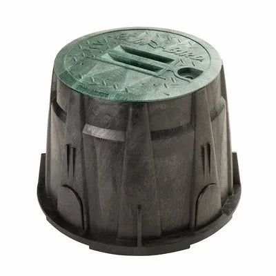 10" Round HDPE Irrigation Valve Box - Perfect for 1 or 2 Solenoids