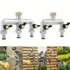 Threaded 3-Way Tap Splitter: Vertical Outlets for Easy Access.