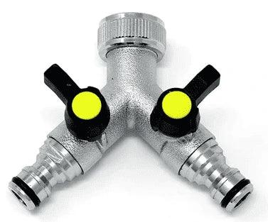 2 Way Quick Connect Tap Splitter for Garden Hose.