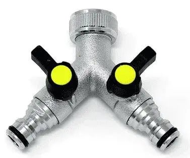 2 Way Quick Connect Tap Splitter for Garden Hose.
